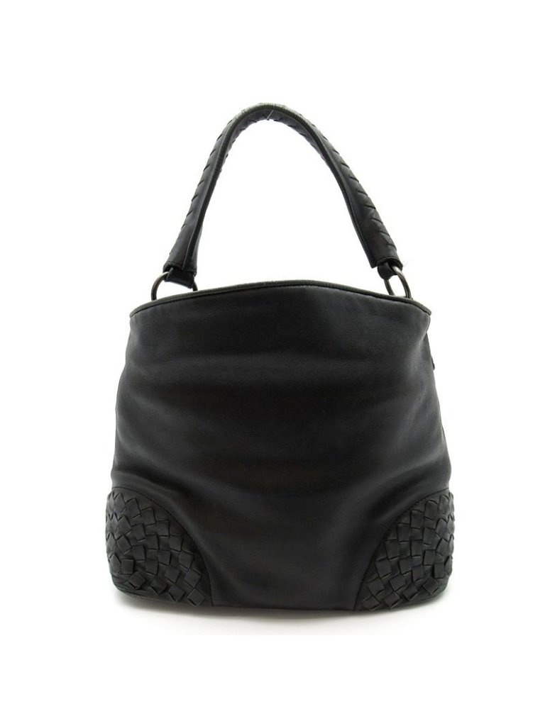 Bottega Veneta Leather Shoulder Bag Black